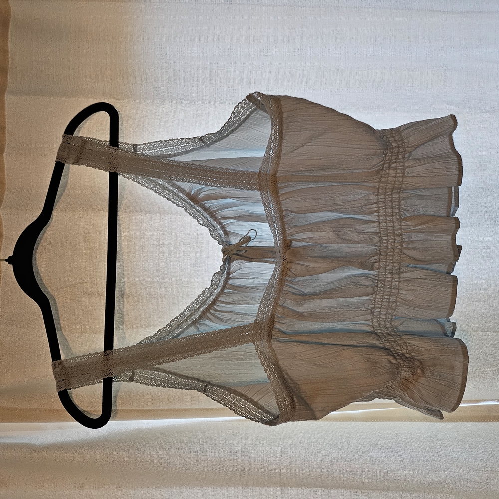 American Eagle Gray Lace Chemise